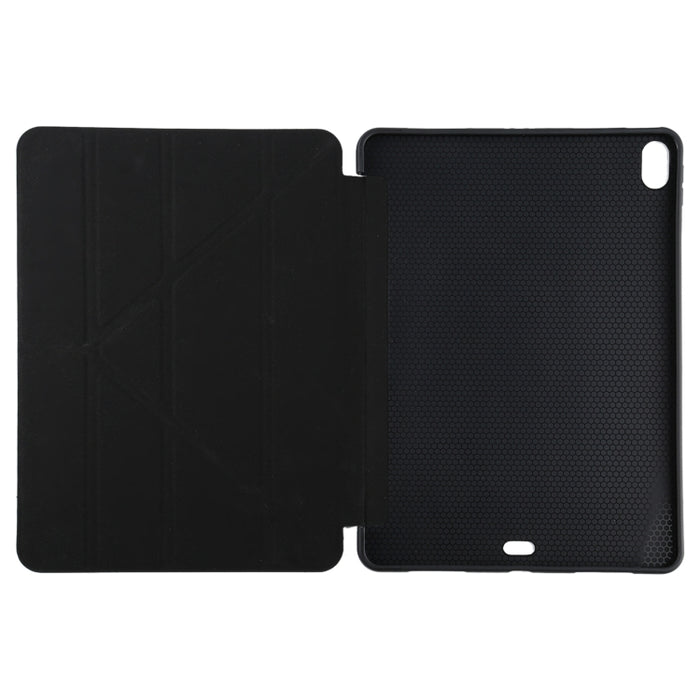 Millet Texture PU + Funda de cuero de cobertura total de silicona con soporte plegable múltiple para iPad Air (2020) de 10,9 pulgadas