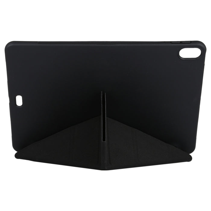 Millet Texture PU + Funda de cuero de cobertura total de silicona con soporte plegable múltiple para iPad Air (2020) de 10,9 pulgadas