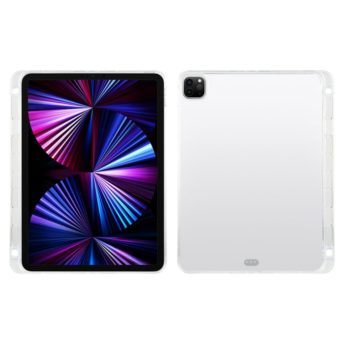 Para iPad Pro 11 2022 / 2021 Funda protectora transparente de silicona TPU anticaída para tableta con ranura para bolígrafo