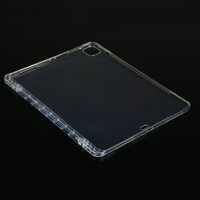Para iPad Pro 12,9 2022/2021, funda protectora transparente de silicona TPU todo incluido para tableta anticaída con ranura para bolígrafo