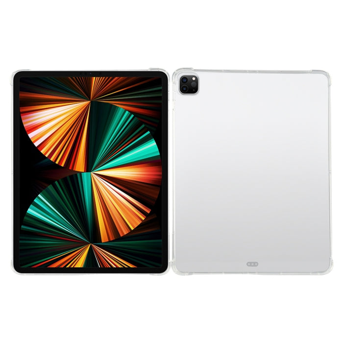 Para iPad Pro 12,9 2022/2021 Airbag de cuatro esquinas funda protectora transparente anticaída para tableta con ranura para bolígrafo