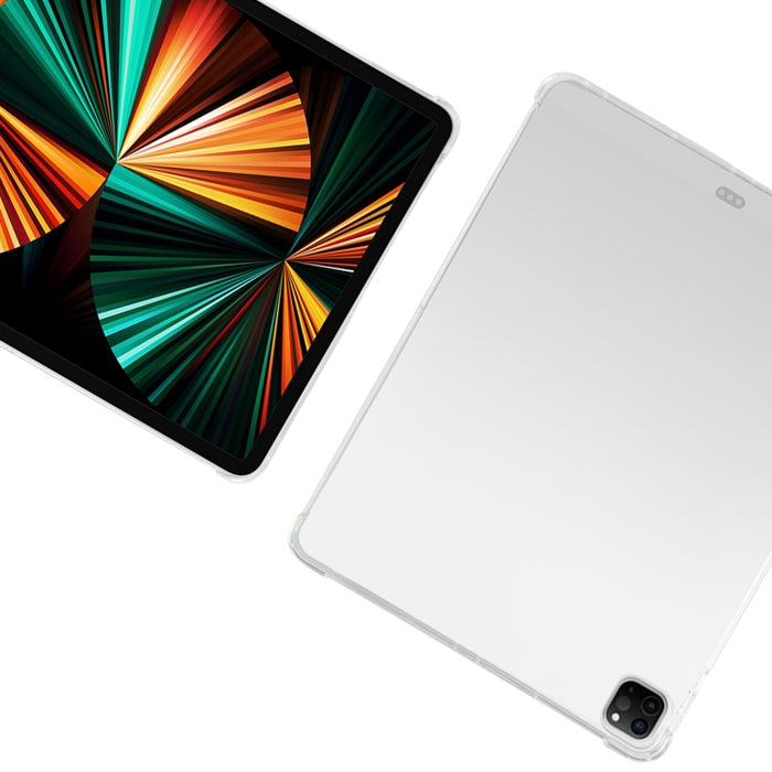 Para iPad Pro 12,9 2022/2021 Airbag de cuatro esquinas funda protectora transparente anticaída para tableta con ranura para bolígrafo
