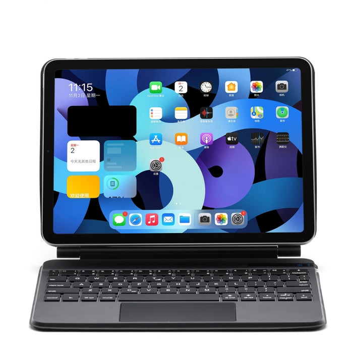 P109 Pro Funda de cuero para tableta con teclado Bluetooth desmontable ultradelgado con panel táctil y retroiluminación blanca para iPad Pro de 11 pulgadas 2021/2020/2018 y iPad Air 2020 10.9