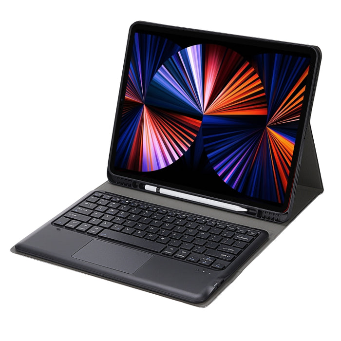 A12B-A Funda para tableta con teclado Bluetooth desmontable ABS ultrafina con panel táctil, ranura para bolígrafo y soporte para iPad Pro 12,9 2021/2020/2018