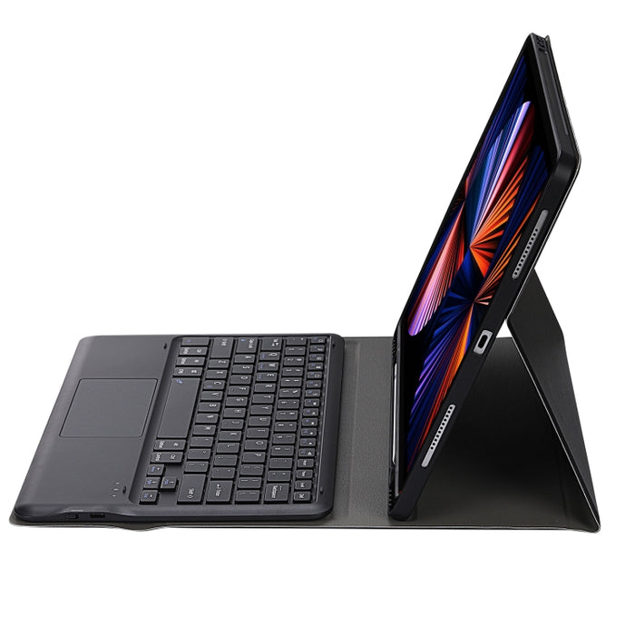 A12B-A Funda para tableta con teclado Bluetooth desmontable ABS ultrafina con panel táctil, ranura para bolígrafo y soporte para iPad Pro 12,9 2021/2020/2018