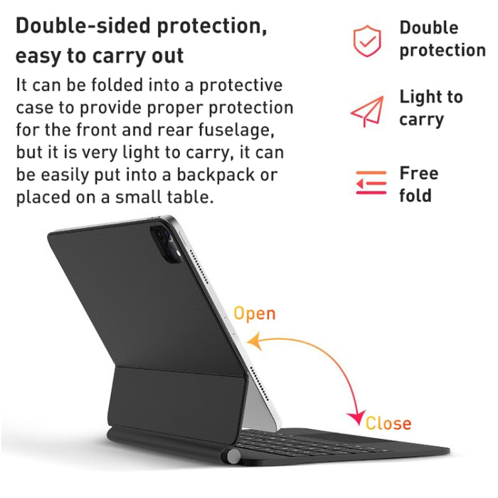 Funda de cuero con teclado Bluetooth suspendido mágico T89 para iPad Pro 11 2022 / 2021 / 2020 / 2018