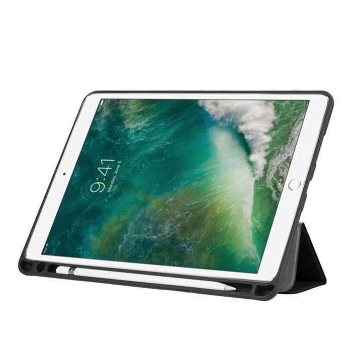 Funda de cuero con tapa horizontal Custer Texture para iPad Pro de 10,5 pulgadas / iPad Air (2019), con soporte plegable triple y ranura para bolígrafo