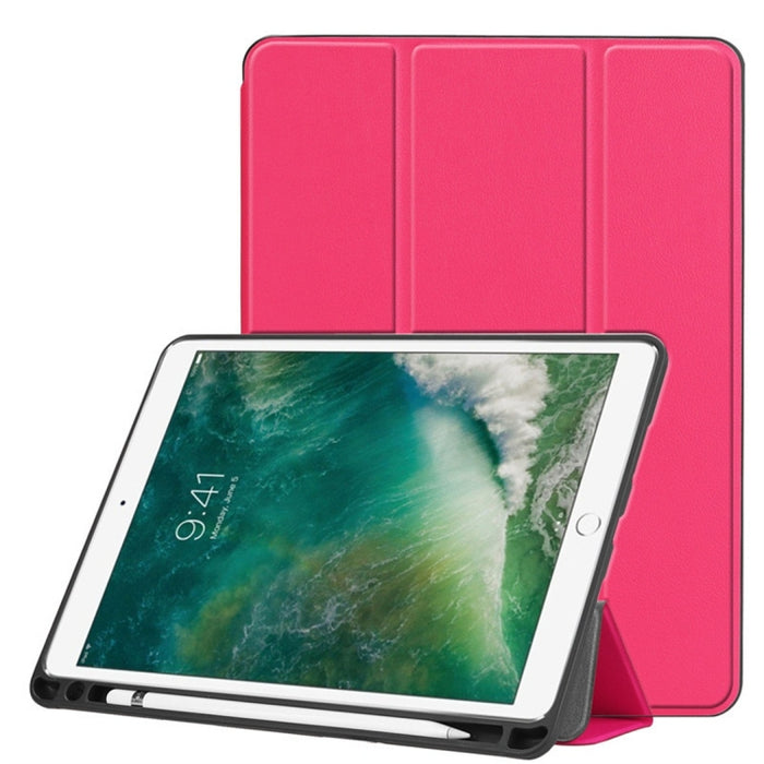 Funda de cuero con tapa horizontal Custer Texture para iPad Pro de 10,5 pulgadas / iPad Air (2019), con soporte plegable triple y ranura para bolígrafo