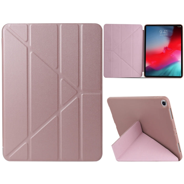 Millet Texture PU + Funda de cuero de cobertura total con gel de sílice para iPad Air (2019) / iPad Pro de 10,5 pulgadas, con soporte plegable múltiple
