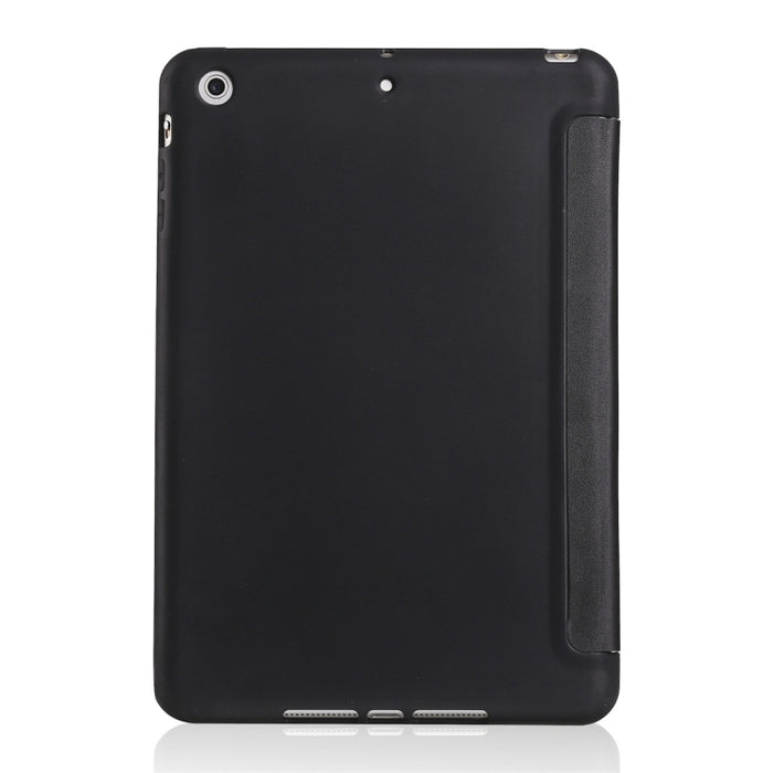 Funda de cuero de cobertura total de gel de silicona Millet Texture PU+ para iPad Mini 2019, con soporte plegable múltiple
