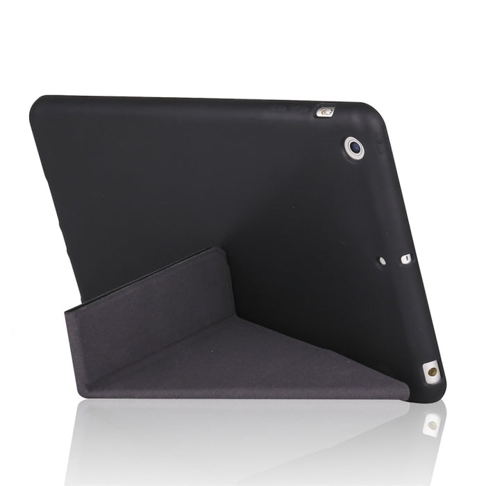 Funda de cuero de cobertura total de gel de silicona Millet Texture PU+ para iPad Mini 2019, con soporte plegable múltiple