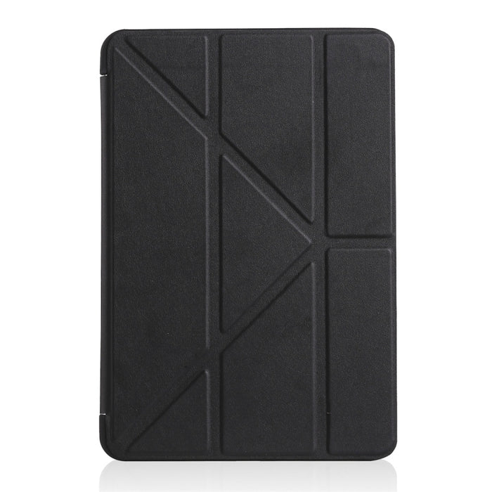 Funda de cuero de cobertura total de gel de silicona Millet Texture PU+ para iPad Mini 2019, con soporte plegable múltiple