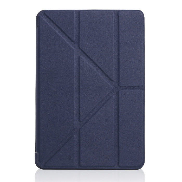Funda de cuero de cobertura total de gel de silicona Millet Texture PU+ para iPad Mini 2019, con soporte plegable múltiple