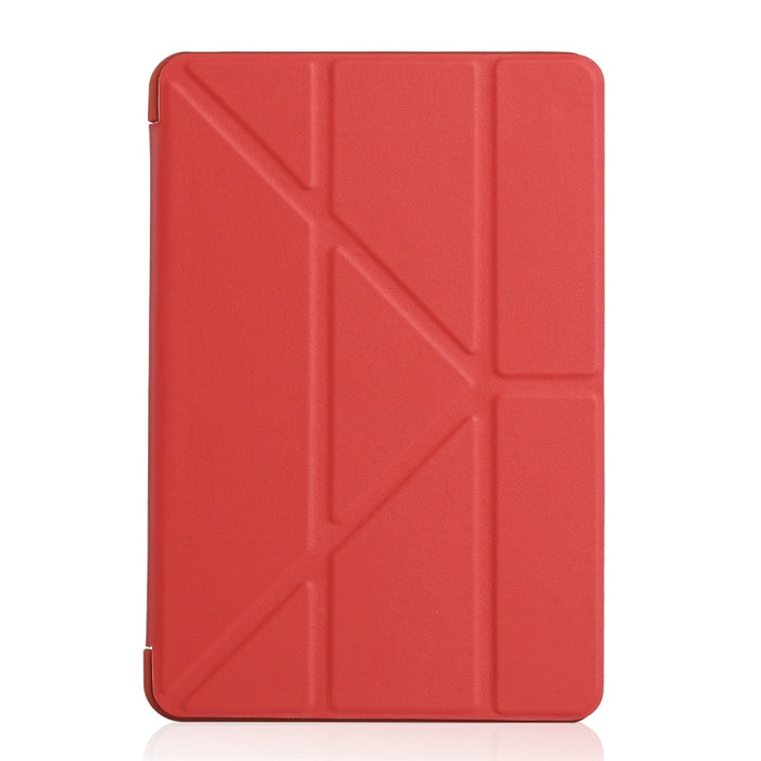 Funda de cuero de cobertura total de gel de silicona Millet Texture PU+ para iPad Mini 2019, con soporte plegable múltiple