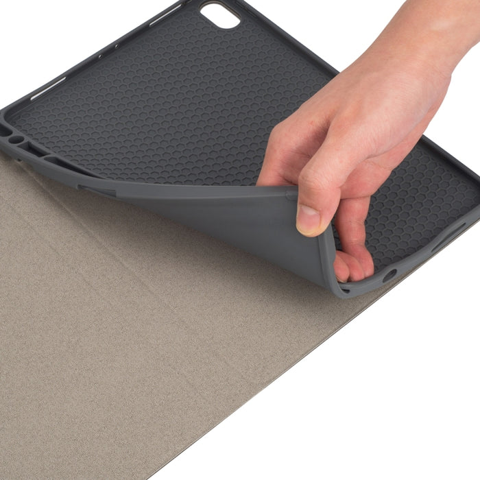 RK11 para iPad Pro 11 pulgadas textura de seda teclado Bluetooth desmontable Funda de cuero para tableta con ranura para bolígrafo y función de soporte