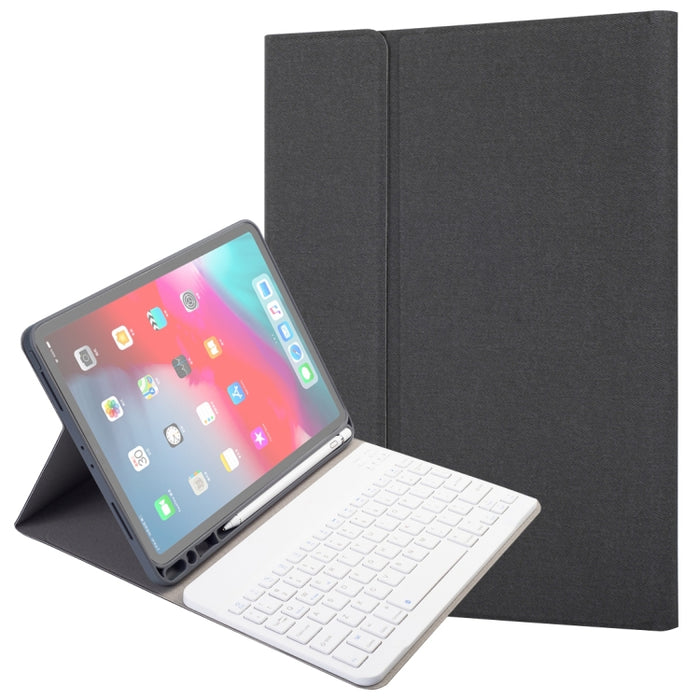 RK11 para iPad Pro 11 pulgadas textura de seda teclado Bluetooth desmontable Funda de cuero para tableta con ranura para bolígrafo y función de soporte