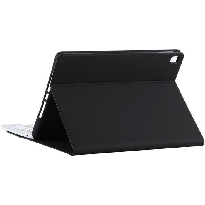 TG11B Teclado blanco Bluetooth desmontable + Funda de cuero de microfibra para tableta para iPad Pro de 11 pulgadas (2020), con ranura para bolígrafo y soporte