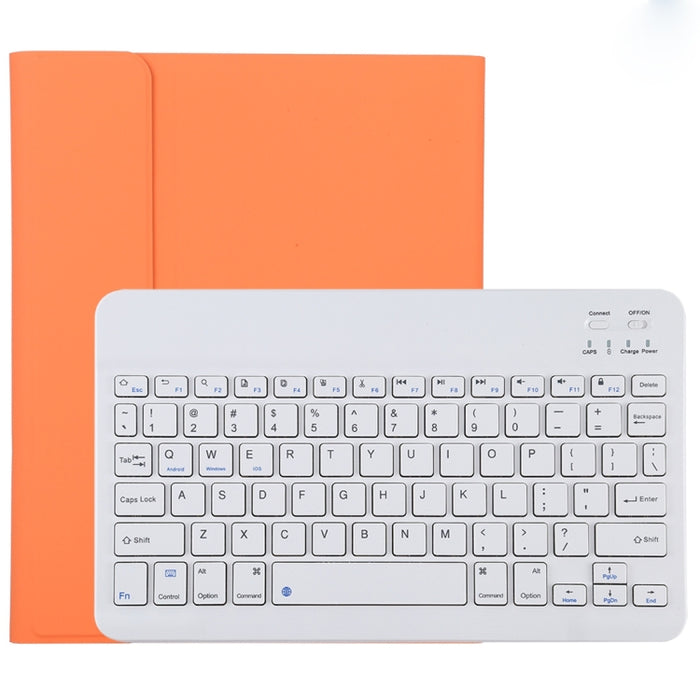 TG11B Teclado blanco Bluetooth desmontable + Funda de cuero de microfibra para tableta para iPad Pro de 11 pulgadas (2020), con ranura para bolígrafo y soporte