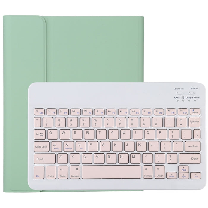 TG11B Teclado rosa Bluetooth desmontable + Funda de cuero de microfibra para tableta para iPad Pro de 11 pulgadas (2020), con ranura para bolígrafo y soporte