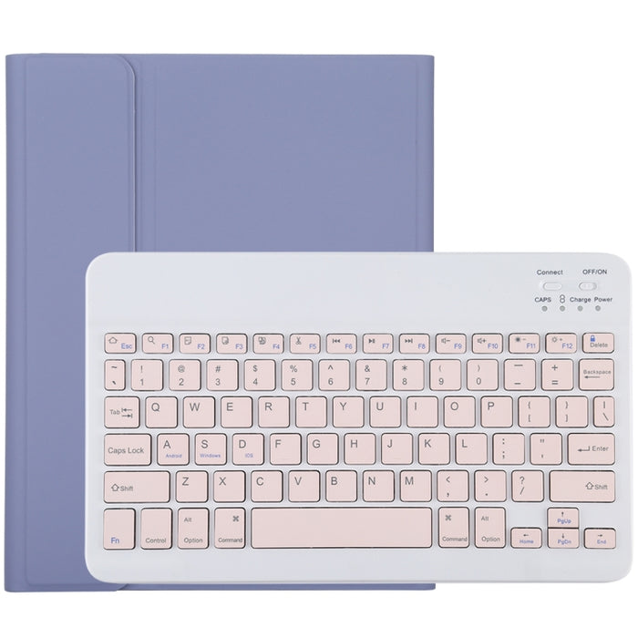 TG11B Teclado rosa Bluetooth desmontable + Funda de cuero de microfibra para tableta para iPad Pro de 11 pulgadas (2020), con ranura para bolígrafo y soporte