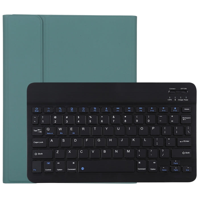 TG11B Teclado negro Bluetooth desmontable + Funda de cuero de microfibra para tableta para iPad Pro de 11 pulgadas (2020), con ranura para bolígrafo y soporte