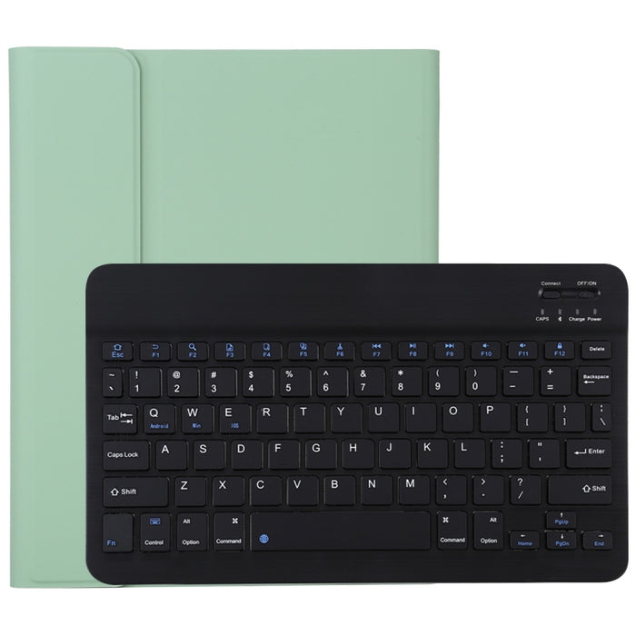 TG11B Teclado negro Bluetooth desmontable + Funda de cuero de microfibra para tableta para iPad Pro de 11 pulgadas (2020), con ranura para bolígrafo y soporte