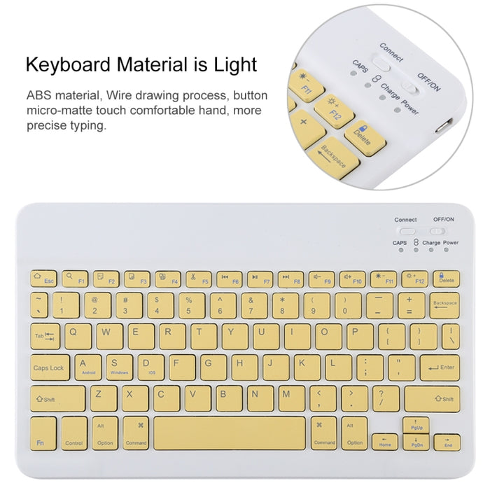 TG11B Teclado amarillo Bluetooth desmontable + Funda de cuero de microfibra para tableta para iPad Pro de 11 pulgadas (2020), con ranura para bolígrafo y soporte