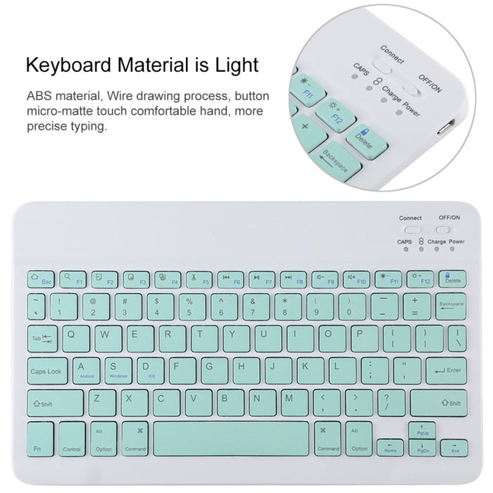 TG11B Teclado verde Bluetooth desmontable + Funda de cuero de microfibra para tableta para iPad Pro de 11 pulgadas (2020), con ranura para bolígrafo y soporte