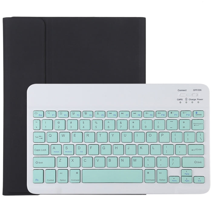 TG11B Teclado verde Bluetooth desmontable + Funda de cuero de microfibra para tableta para iPad Pro de 11 pulgadas (2020), con ranura para bolígrafo y soporte
