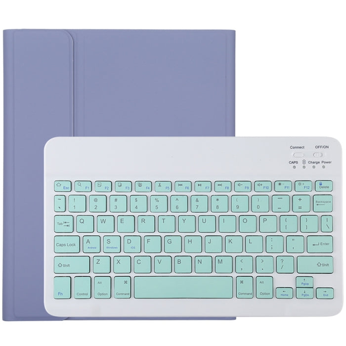 TG11B Teclado verde Bluetooth desmontable + Funda de cuero de microfibra para tableta para iPad Pro de 11 pulgadas (2020), con ranura para bolígrafo y soporte