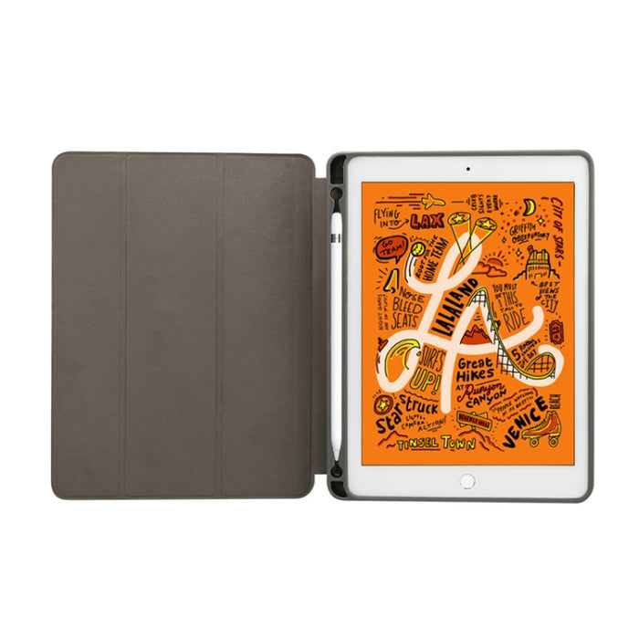 Funda de cuero con tapa horizontal con patrón de textura de mármol para iPad Air 2019 de 10,5 pulgadas, con soporte plegable triple, ranura para bolígrafo y función de suspensión/activación