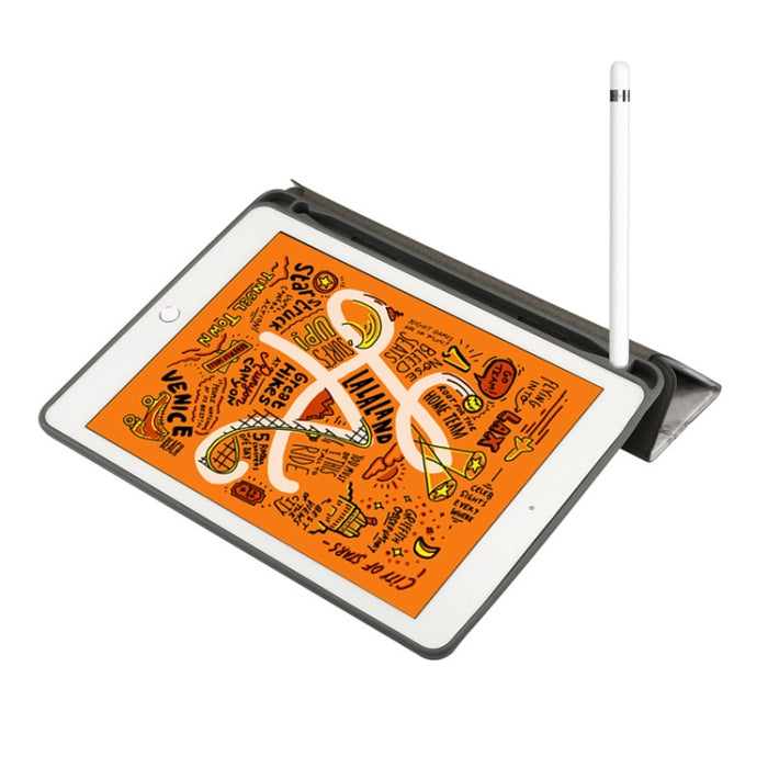 Funda de cuero con tapa horizontal con patrón de textura de mármol para iPad Air 2019 de 10,5 pulgadas, con soporte plegable triple, ranura para bolígrafo y función de suspensión/activación