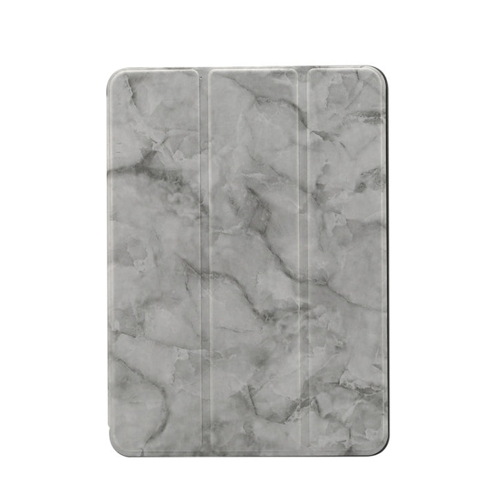 Funda de cuero con tapa horizontal con patrón de textura de mármol para iPad Mini 2019, con soporte plegable triple y ranura para bolígrafo y función de suspensión/activación
