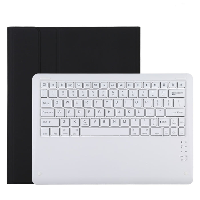 T129 Funda para tableta de cuero de microfibra con teclado blanco Bluetooth desmontable para iPad Pro de 12,9 pulgadas (2020), con soporte