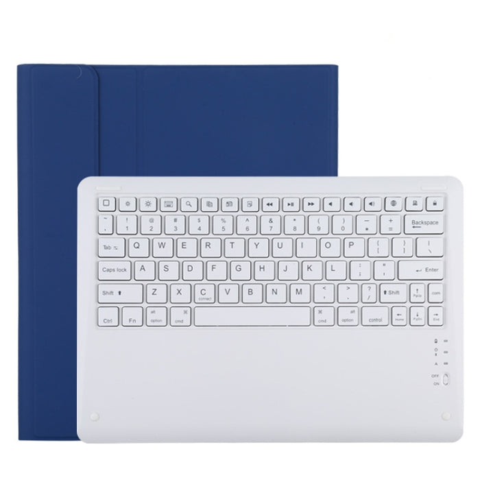 T129 Funda para tableta de cuero de microfibra con teclado blanco Bluetooth desmontable para iPad Pro de 12,9 pulgadas (2020), con soporte