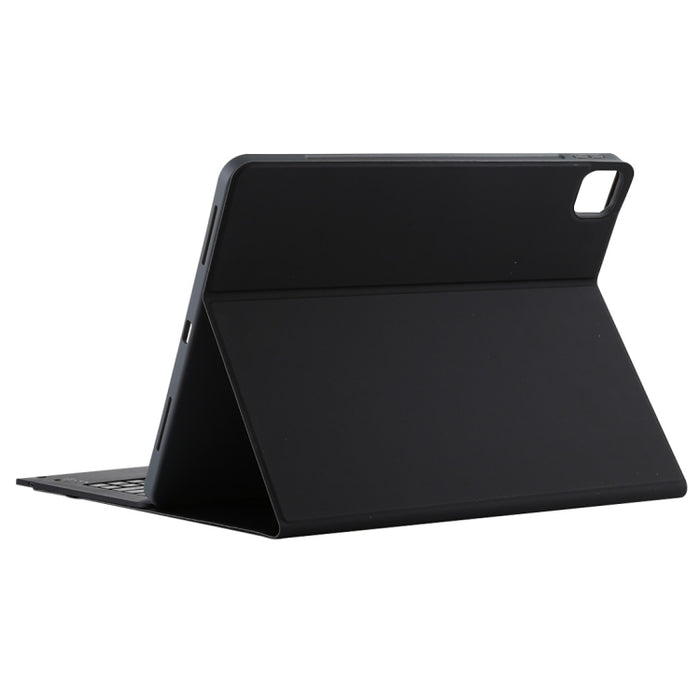 T129 Funda para tableta de cuero de microfibra con teclado negro Bluetooth desmontable para iPad Pro de 12,9 pulgadas (2020), con soporte