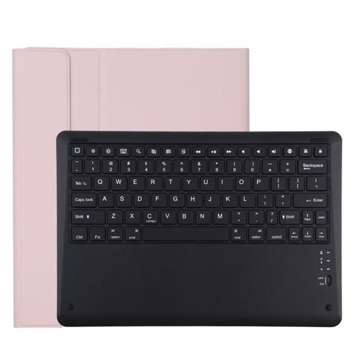 T129 Funda para tableta de cuero de microfibra con teclado negro Bluetooth desmontable para iPad Pro de 12,9 pulgadas (2020), con soporte