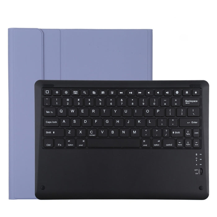 T129 Funda para tableta de cuero de microfibra con teclado negro Bluetooth desmontable para iPad Pro de 12,9 pulgadas (2020), con soporte