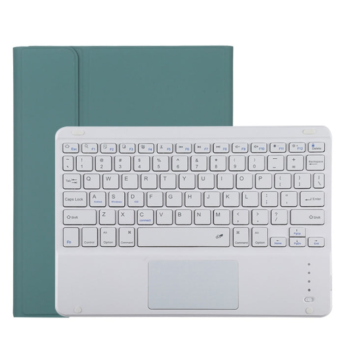 TG11BC Funda para tableta de cuero de microfibra con teclado blanco Bluetooth desmontable para iPad Pro de 11 pulgadas (2020), con panel táctil, ranura para bolígrafo y soporte