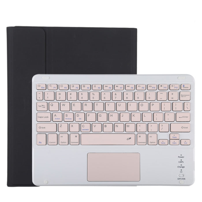 TG11BC Funda para tableta de cuero de microfibra con teclado rosa Bluetooth desmontable para iPad Pro de 11 pulgadas (2020), con panel táctil, ranura para bolígrafo y soporte