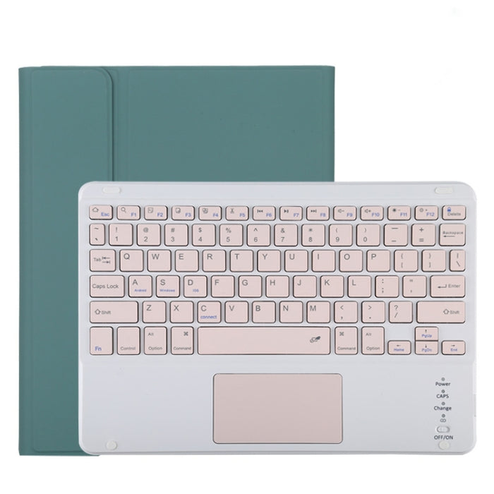 TG11BC Funda para tableta de cuero de microfibra con teclado rosa Bluetooth desmontable para iPad Pro de 11 pulgadas (2020), con panel táctil, ranura para bolígrafo y soporte