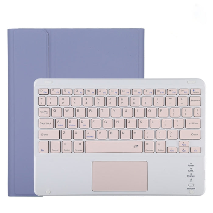 TG11BC Funda para tableta de cuero de microfibra con teclado rosa Bluetooth desmontable para iPad Pro de 11 pulgadas (2020), con panel táctil, ranura para bolígrafo y soporte