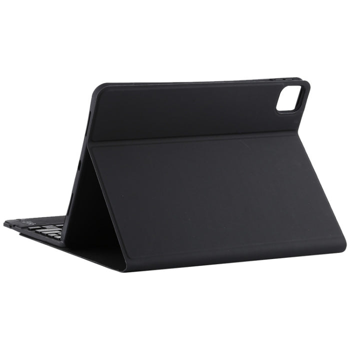 TG11BC Funda para tableta de cuero de microfibra con teclado negro Bluetooth desmontable para iPad Pro de 11 pulgadas (2020), con panel táctil, ranura para lápiz y soporte