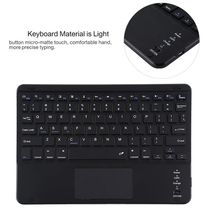 TG11BC Funda para tableta de cuero de microfibra con teclado negro Bluetooth desmontable para iPad Pro de 11 pulgadas (2020), con panel táctil, ranura para lápiz y soporte