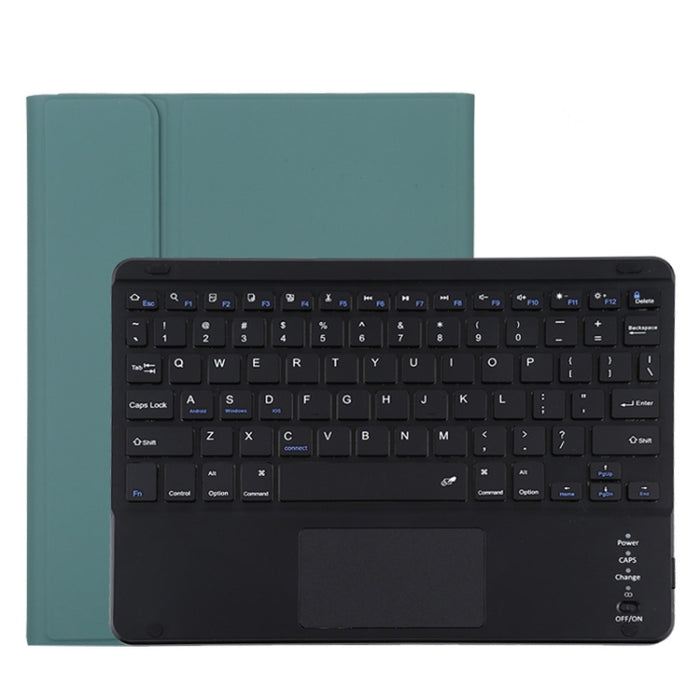 TG11BC Funda para tableta de cuero de microfibra con teclado negro Bluetooth desmontable para iPad Pro de 11 pulgadas (2020), con panel táctil, ranura para lápiz y soporte