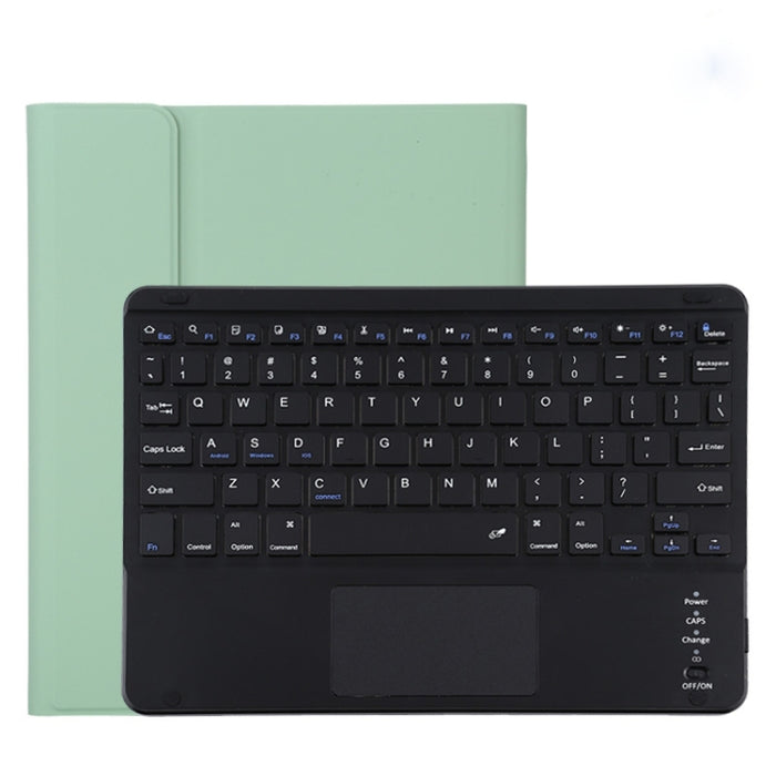 TG11BC Funda para tableta de cuero de microfibra con teclado negro Bluetooth desmontable para iPad Pro de 11 pulgadas (2020), con panel táctil, ranura para lápiz y soporte