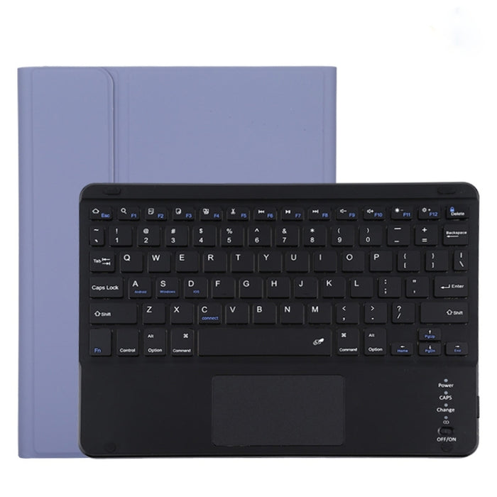 TG11BC Funda para tableta de cuero de microfibra con teclado negro Bluetooth desmontable para iPad Pro de 11 pulgadas (2020), con panel táctil, ranura para lápiz y soporte