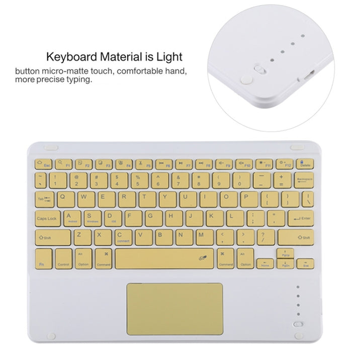 TG11BC Funda para tableta de cuero de microfibra con teclado amarillo Bluetooth desmontable para iPad Pro de 11 pulgadas (2020), con panel táctil, ranura para bolígrafo y soporte