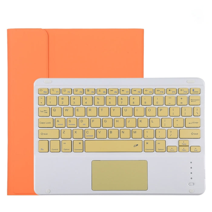 TG11BC Funda para tableta de cuero de microfibra con teclado amarillo Bluetooth desmontable para iPad Pro de 11 pulgadas (2020), con panel táctil, ranura para bolígrafo y soporte