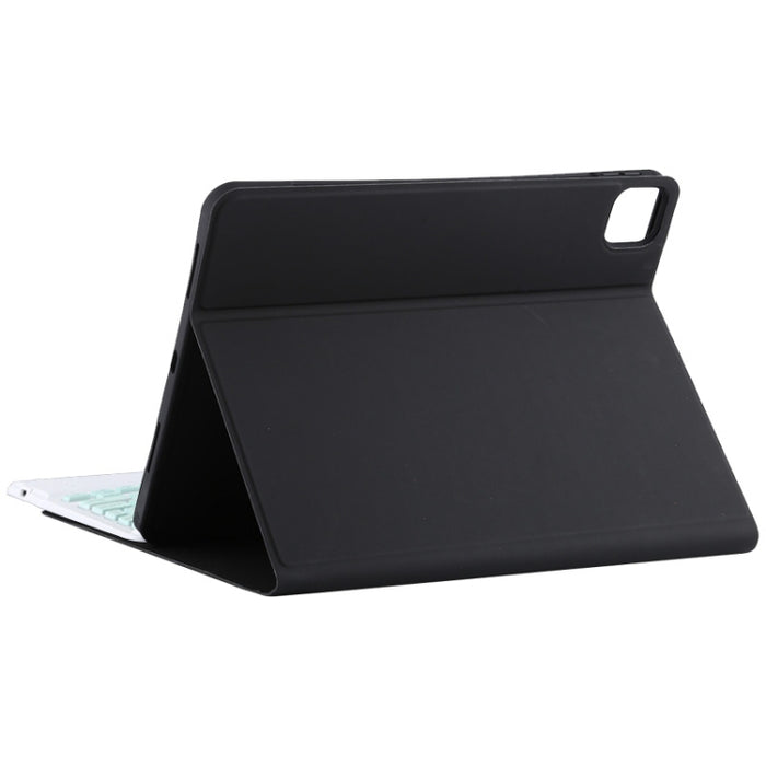 TG11BC Funda para tableta de cuero de microfibra con teclado verde Bluetooth desmontable para iPad Pro de 11 pulgadas (2020), con panel táctil, ranura para bolígrafo y soporte